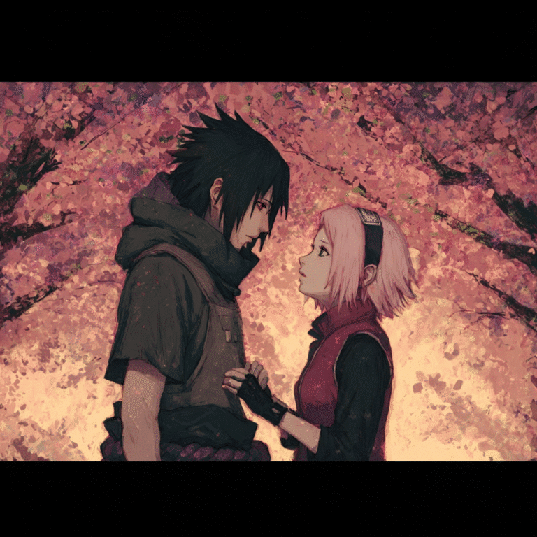 Sasuke et Sakura qui se regardent