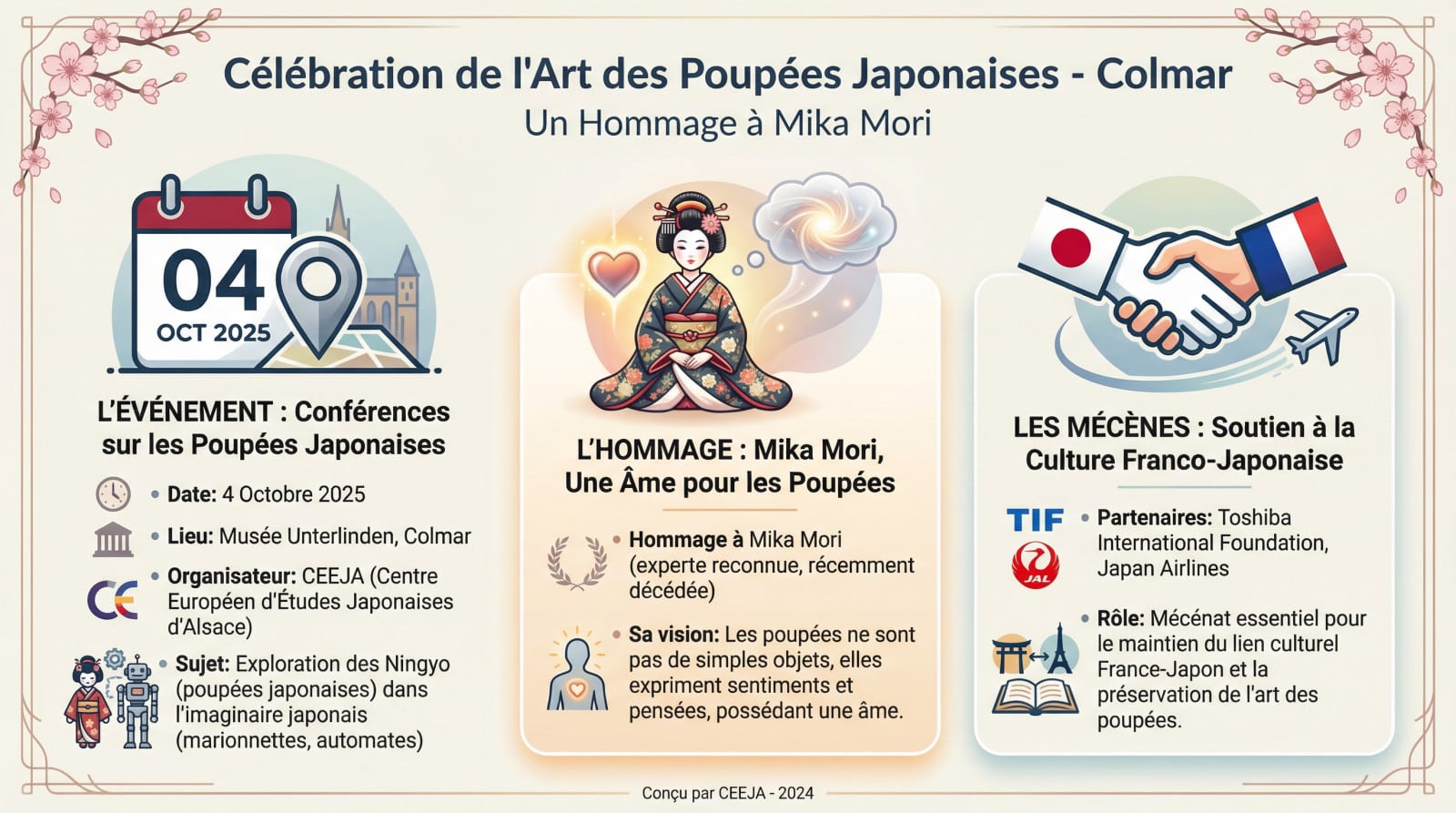 Exposition de poupées japonaises ningyo au Musée Unterlinden de Colmar