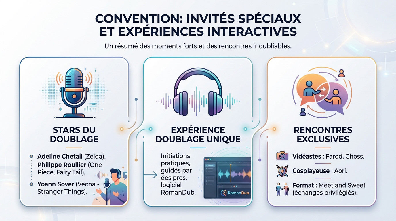 Visiteurs assistant à une session de doublage interactive lors d'Anim'Est 2025