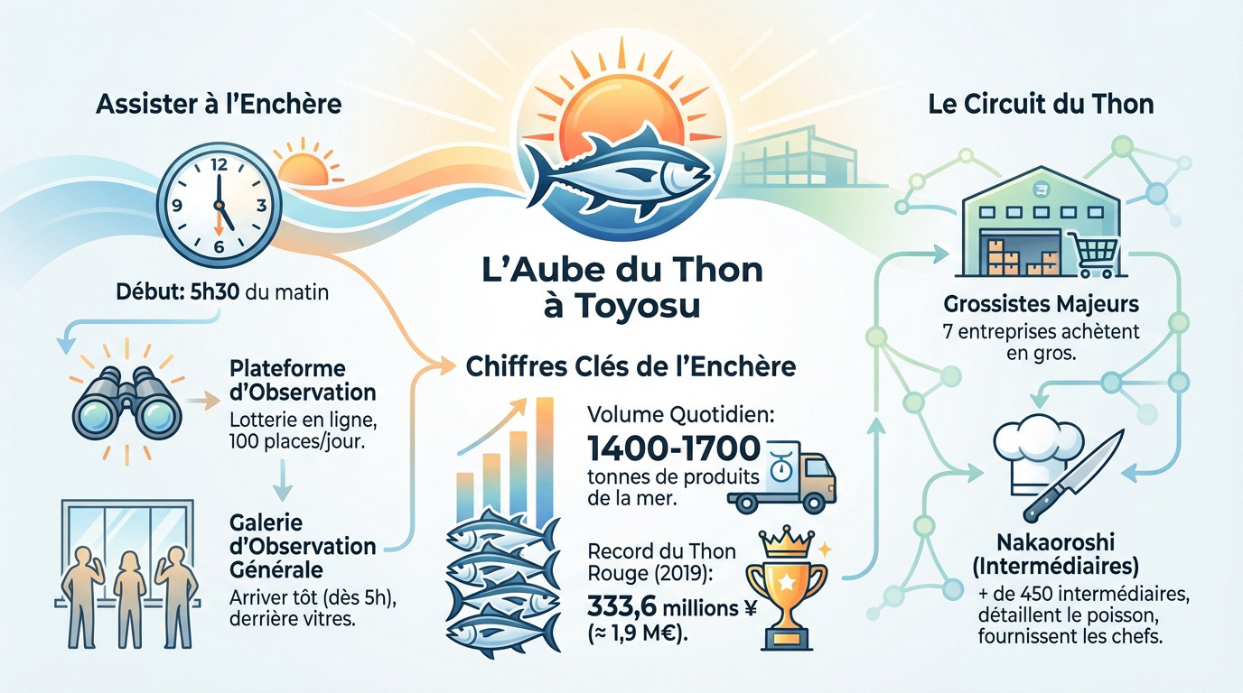 Enchères de thon matinales au marché de Toyosu