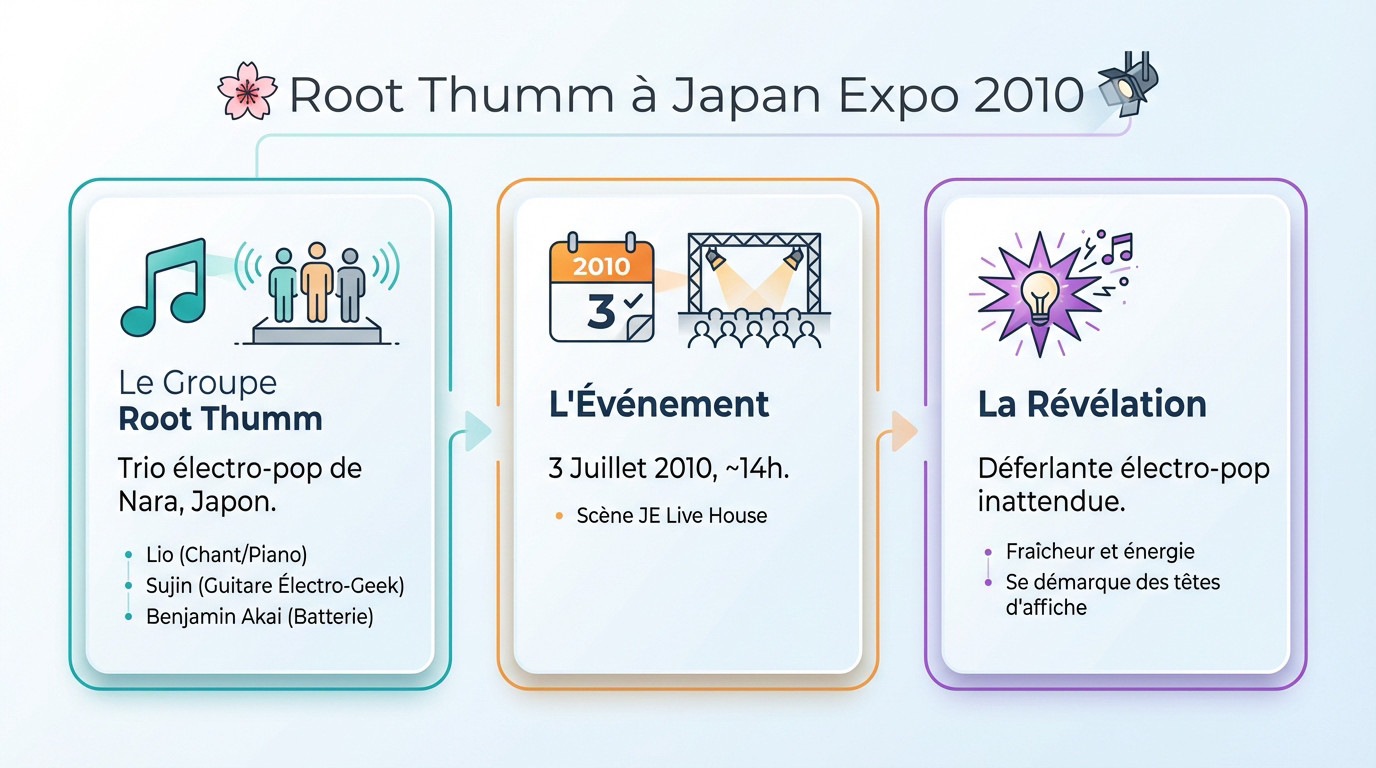 Concert du groupe Root Thumm sur scène à Japan Expo 2010