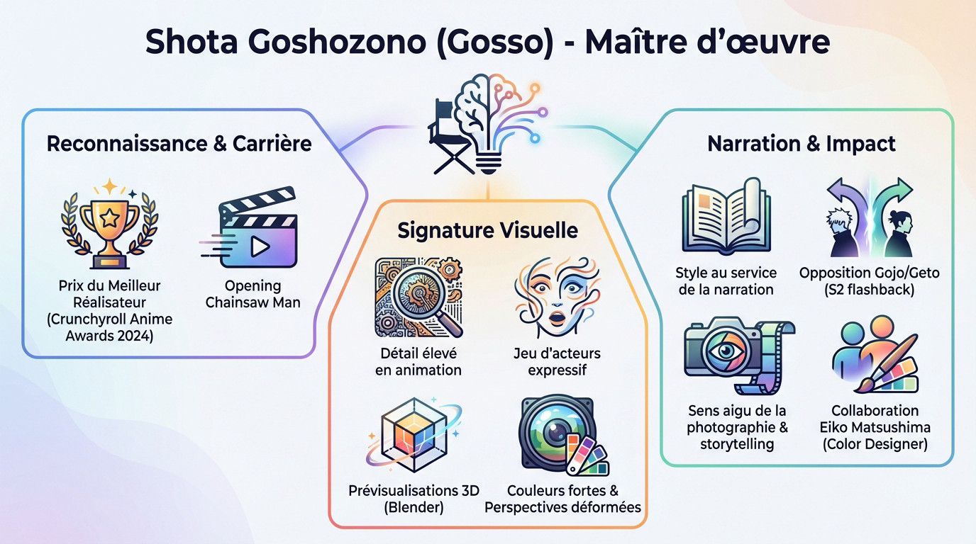 Shota Goshozono réalisateur visionnaire de Jujutsu Kaisen au travail