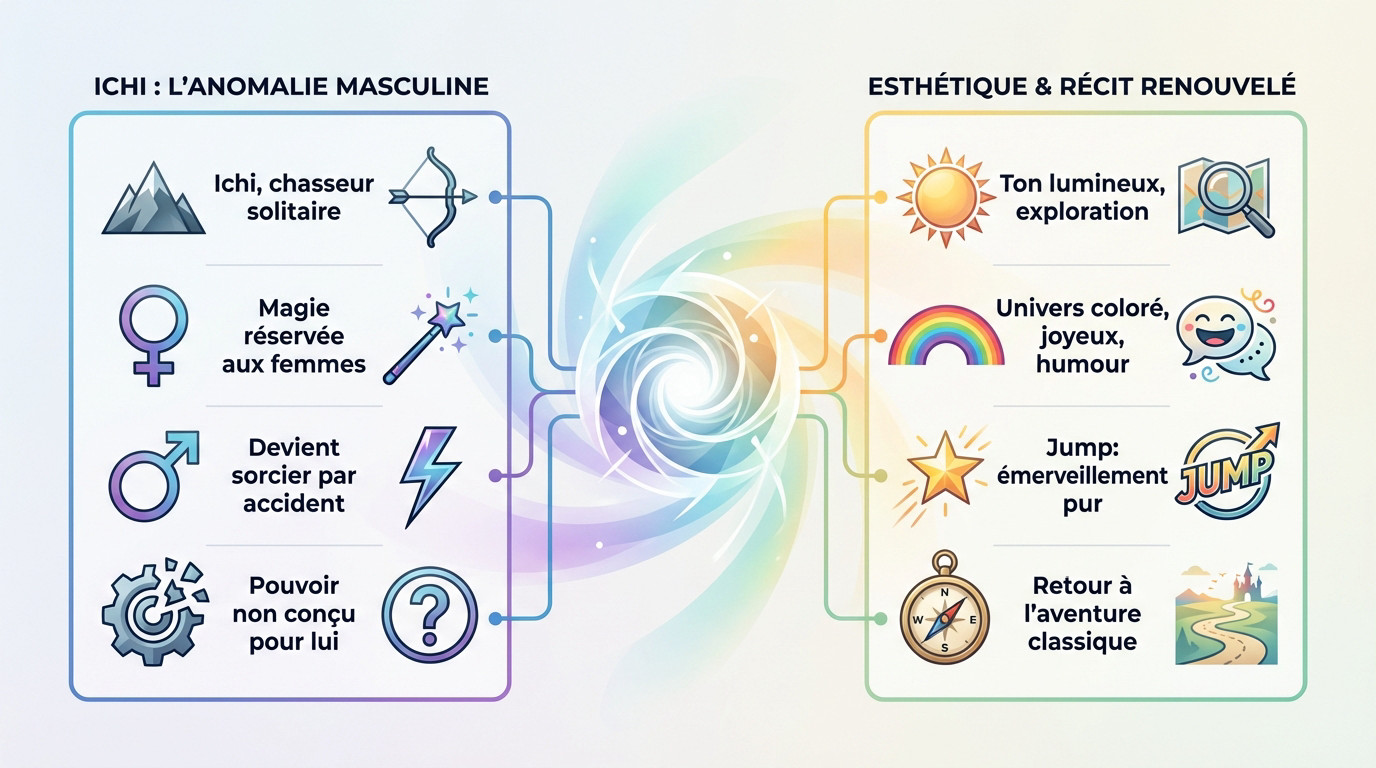 Analyse du manga Ichi the Witch, présenté comme une nouvelle œuvre majeure du Shonen Jump