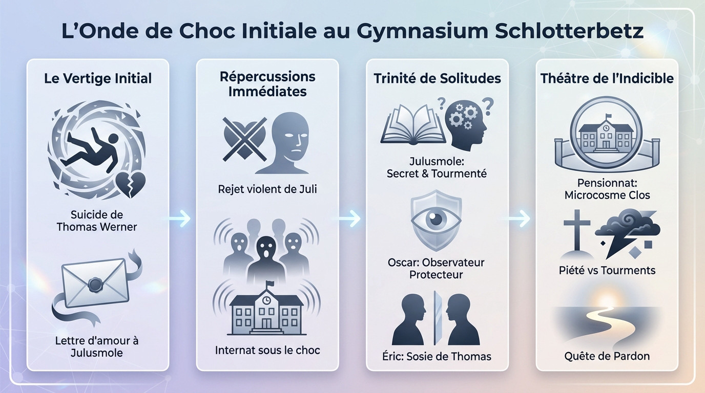 Illustration du Gymnasium Schlotterbetz dans le manga Le Cœur de Thomas
