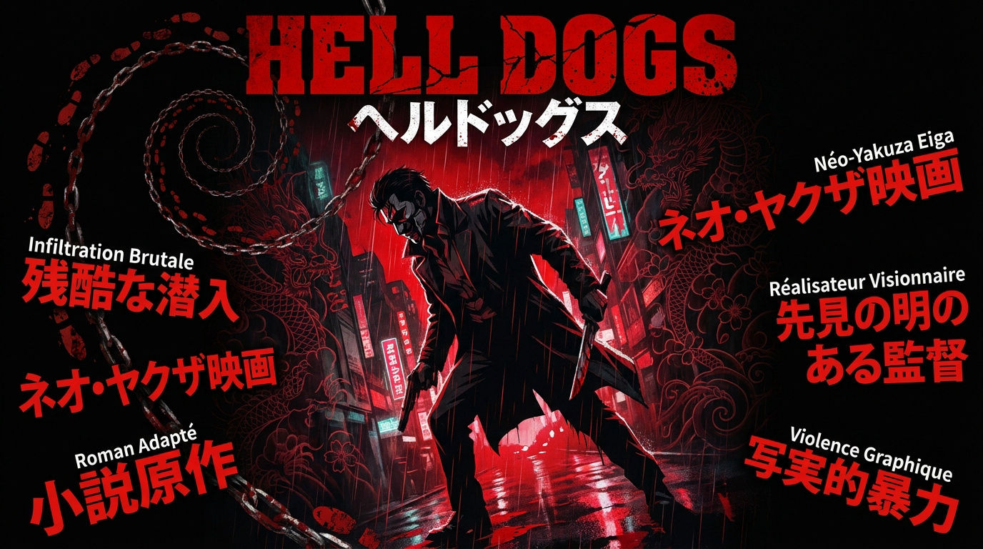 Scène d'action intense du film Hell Dogs illustrant le genre néo-yakuza eiga