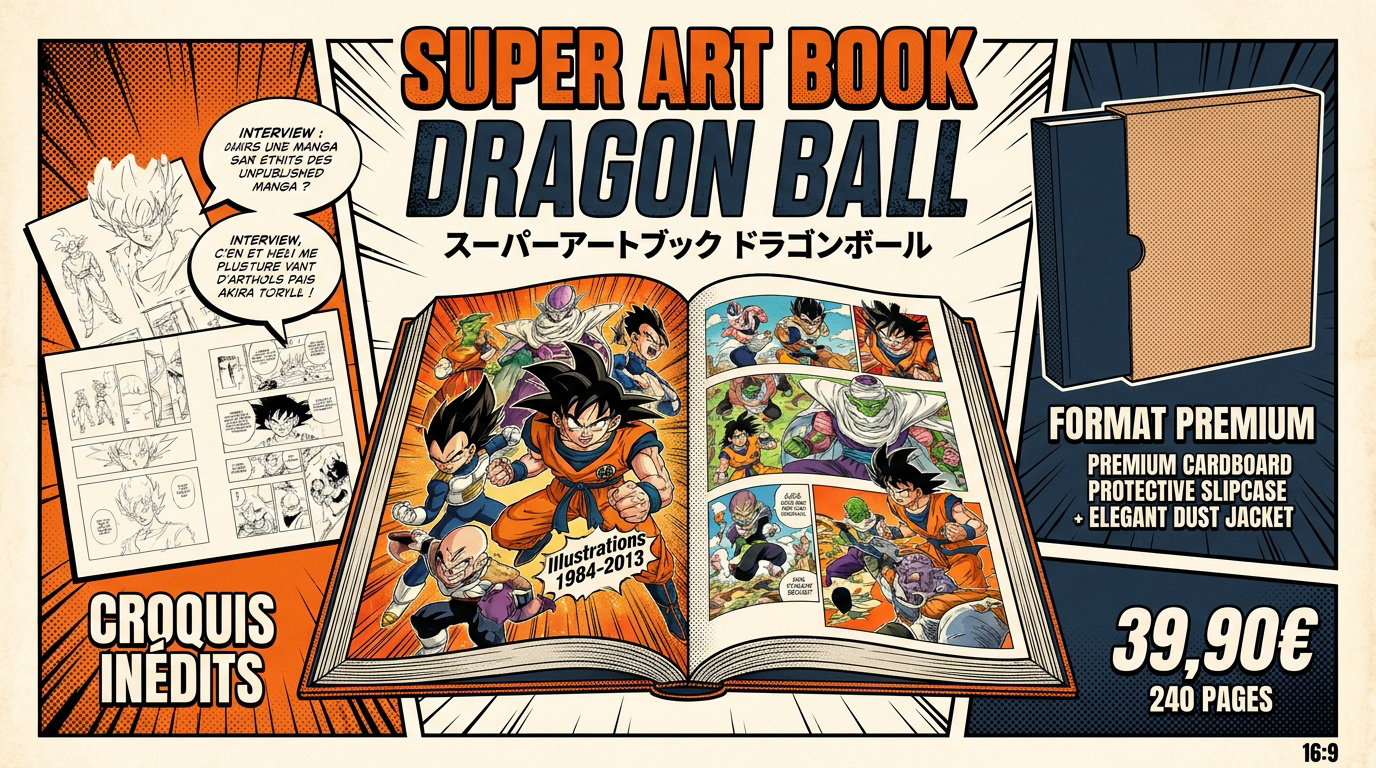Illustrations et croquis d'Akira Toriyama dans le Super Art Book de Dragon Ball